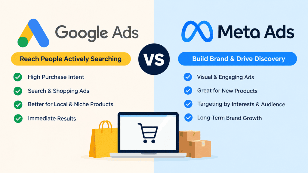 Google Ads Vs Meta Ads For E-commerce Sellers